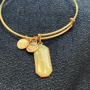 Alex & Ani Birth Flower Charm Bangle